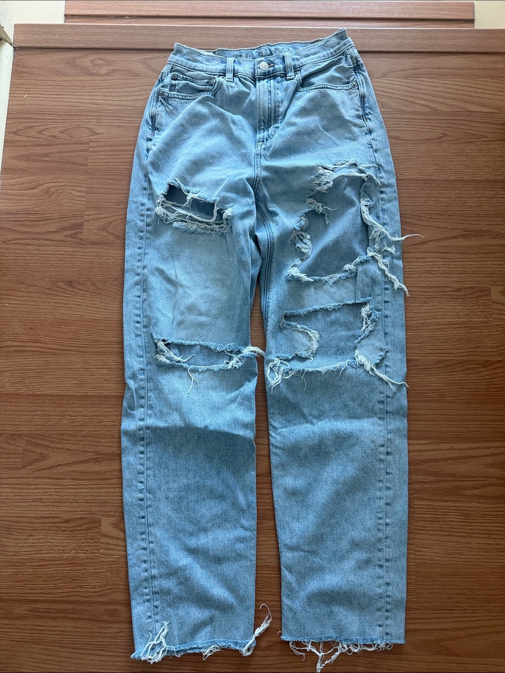 American Eagle Distressed Baggy Jeans
